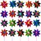 100 Pcs Bulk Rainbow Pinwheels - Large DIY Windmill Set for Kids, Colorful Outdoor Yard & Garden Decor, Spinning Party Favors for Birthdays, Weddings & School Events